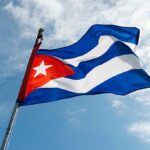 Flag of Cuba on a flagpole