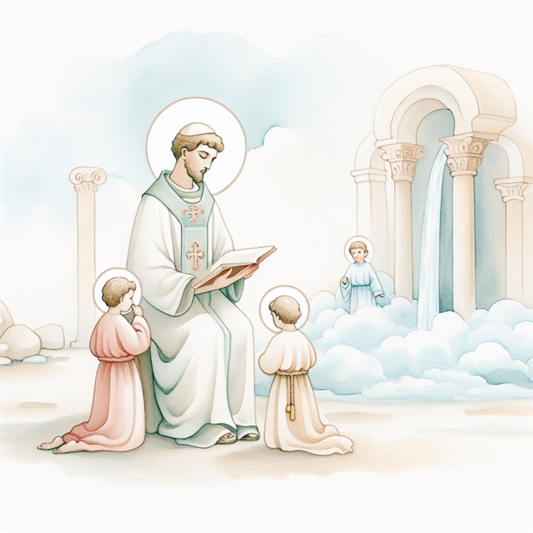 Estampita de San Simeón el Estilita para imprimir gratis