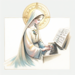 Estampita de Santa Cecilia para imprimir gratis Estampita de Santa Cecilia para imprimir gratis